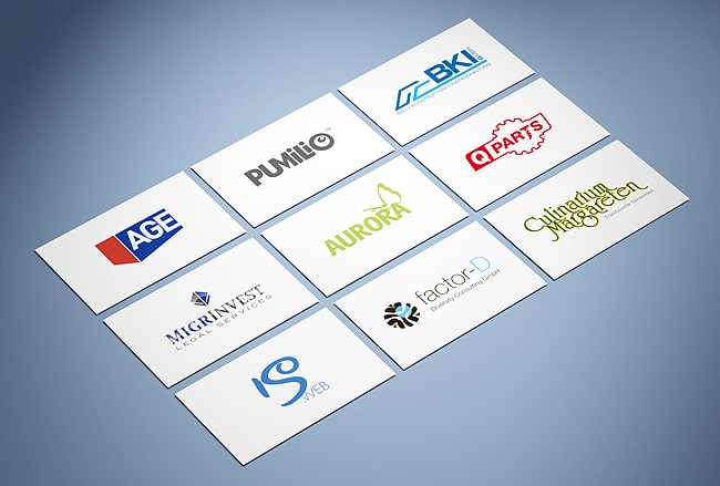 Grafikdesign für Visitenkarten Arbeitsbeispiel Logo & Corporate Design